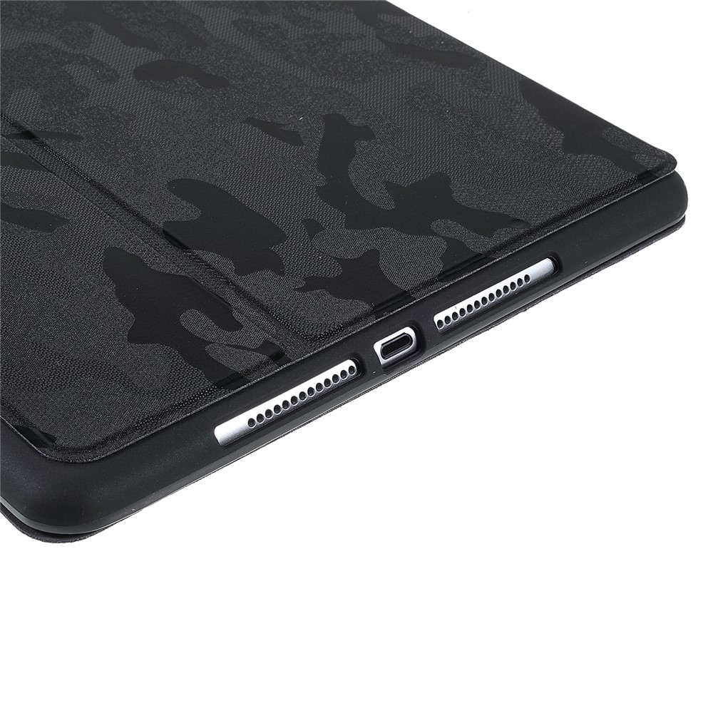 X-LEVEL War Wolf Series Camouflage Pattern PU Leather Stand Auto Sleep/Wake Cover with Pencil Holder for iPad 10.2 (2021)/(2020)/(2019) / Air 10.5 inch (2019) / iPad Pro 10.5-inch (2017) - Black-8