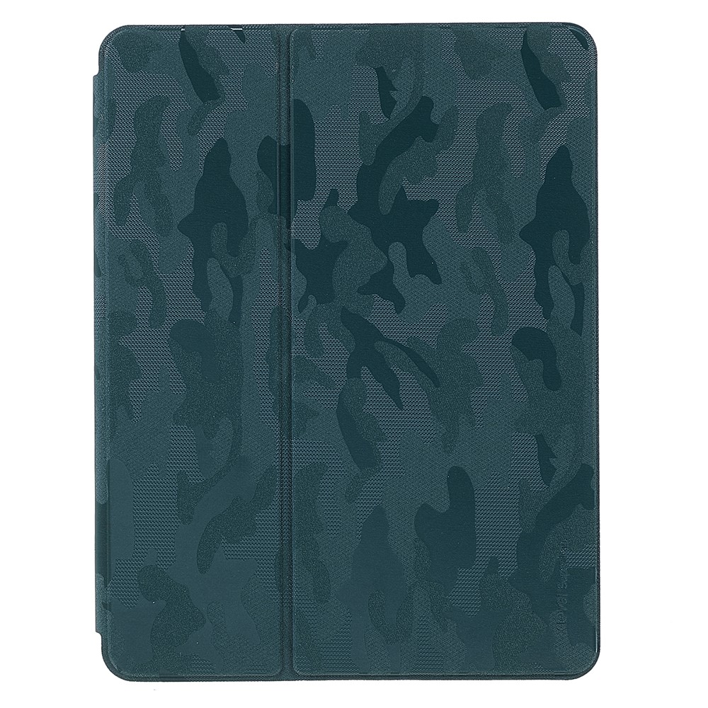 X-LEVEL War Wolf Series Camouflage Pattern PU Leather Smart Auto Wake/Sleep Stand Case with Pencil Holder for iPad 9.7-inch (2017)/(2018) / Air (2013)/Air 2 / iPad Pro 9.7 inch (2016) - Green-2