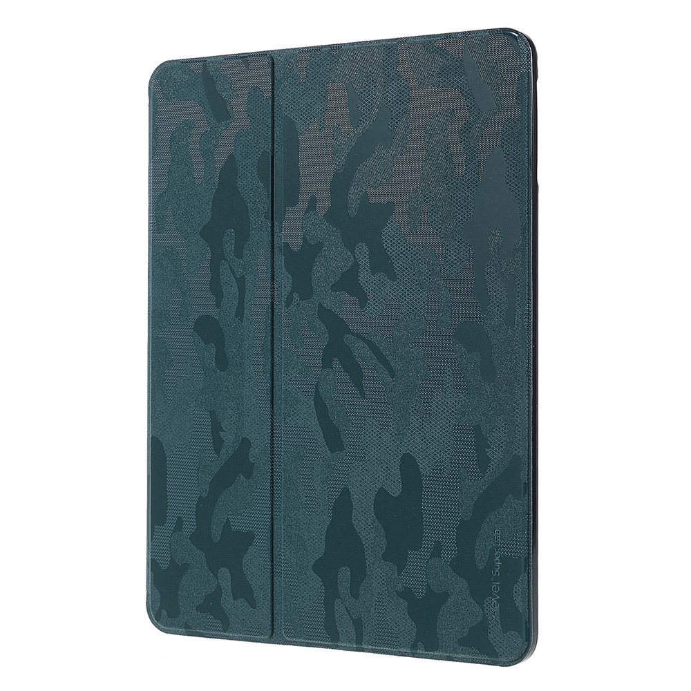 X-LEVEL War Wolf Series Camouflage Pattern PU Leather Smart Auto Wake/Sleep Stand Case with Pencil Holder for iPad 9.7-inch (2017)/(2018) / Air (2013)/Air 2 / iPad Pro 9.7 inch (2016) - Green-3
