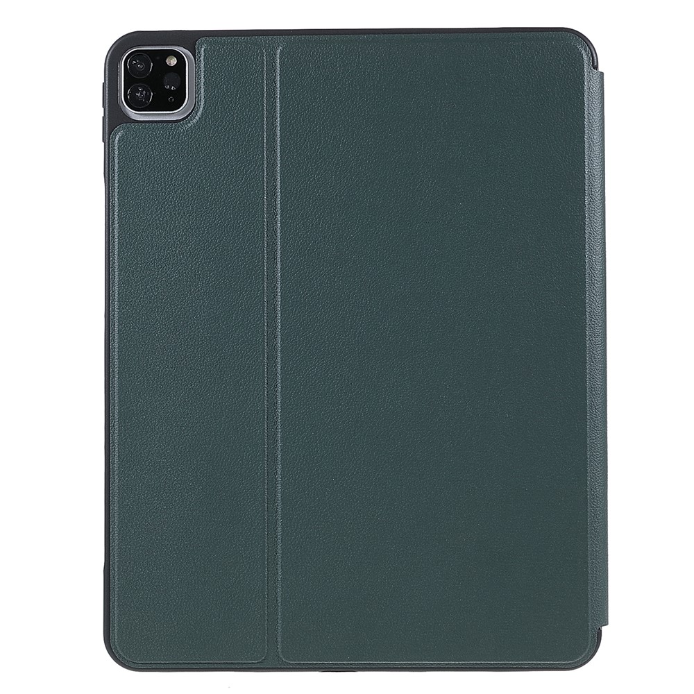 X-LEVEL Litchi Texture PU Leatther Folio Stand Smart Auto Wake/Sleep Case with Pencil Holder for iPad Pro 11-inch (2021)/(2020)/(2018) / Air (2020) - Dark Green-4