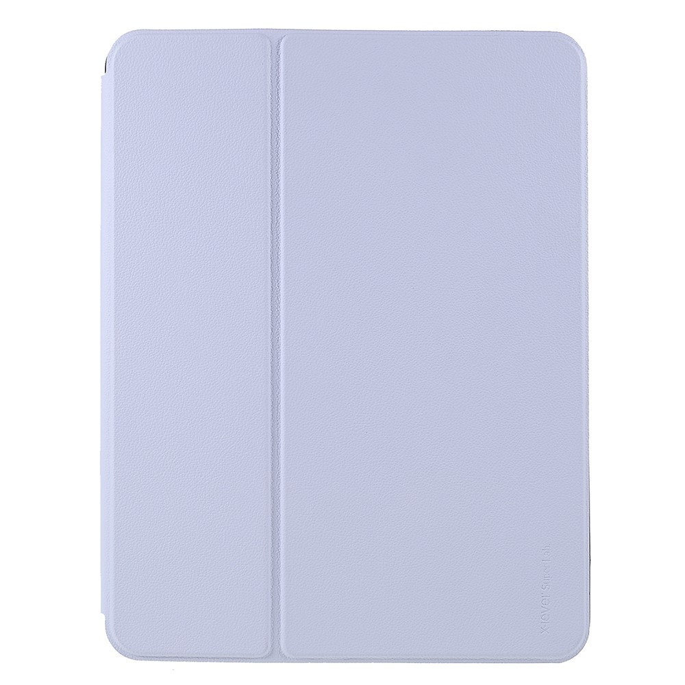 X-LEVEL Litchi Texture PU Leatther Folio Stand Smart Auto Wake/Sleep Case with Pencil Holder for iPad Pro 11-inch (2021)/(2020)/(2018) / Air (2020) - Light Purple-2