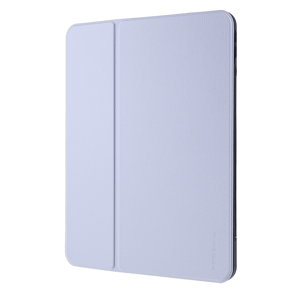 X-LEVEL Litchi Texture PU Leatther Folio Stand Smart Auto Wake/Sleep Case with Pencil Holder for iPad Pro 11-inch (2021)/(2020)/(2018) / Air (2020) - Light Purple-3