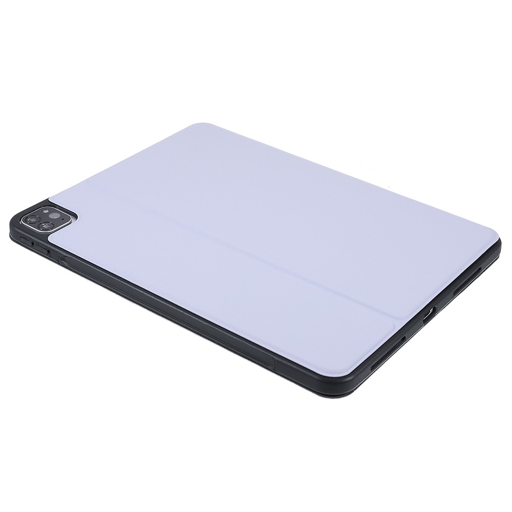 X-LEVEL Litchi Texture PU Leatther Folio Stand Smart Auto Wake/Sleep Case with Pencil Holder for iPad Pro 11-inch (2021)/(2020)/(2018) / Air (2020) - Light Purple-8