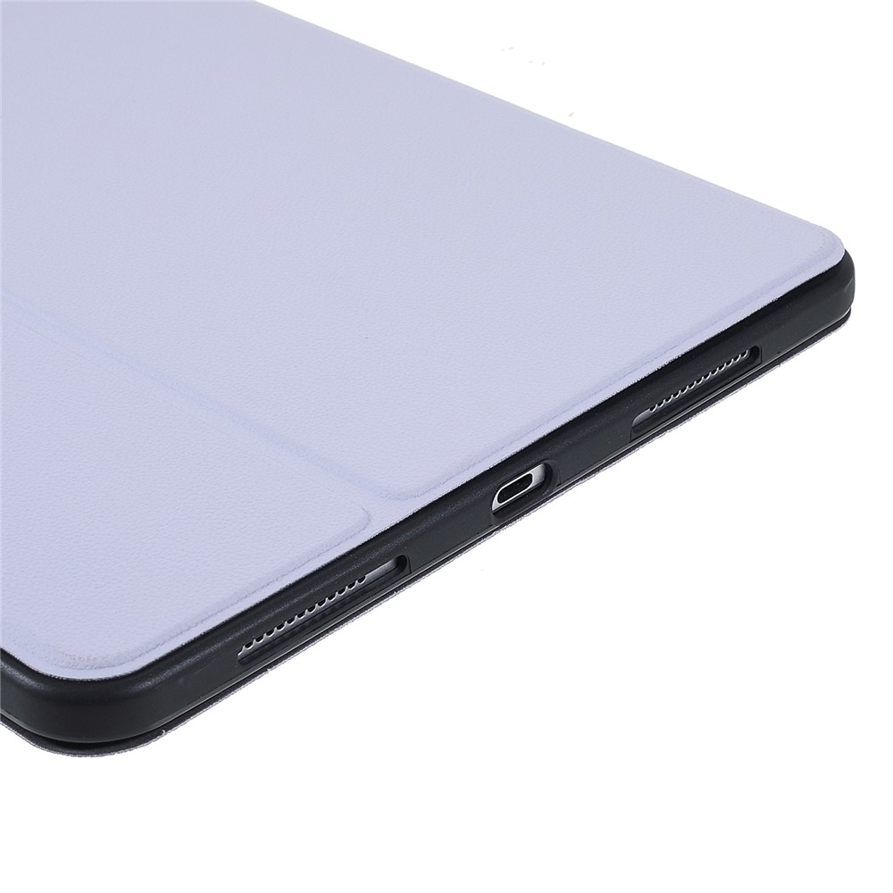 X-LEVEL Litchi Texture PU Leatther Folio Stand Smart Auto Wake/Sleep Case with Pencil Holder for iPad Pro 11-inch (2021)/(2020)/(2018) / Air (2020) - Light Purple-9