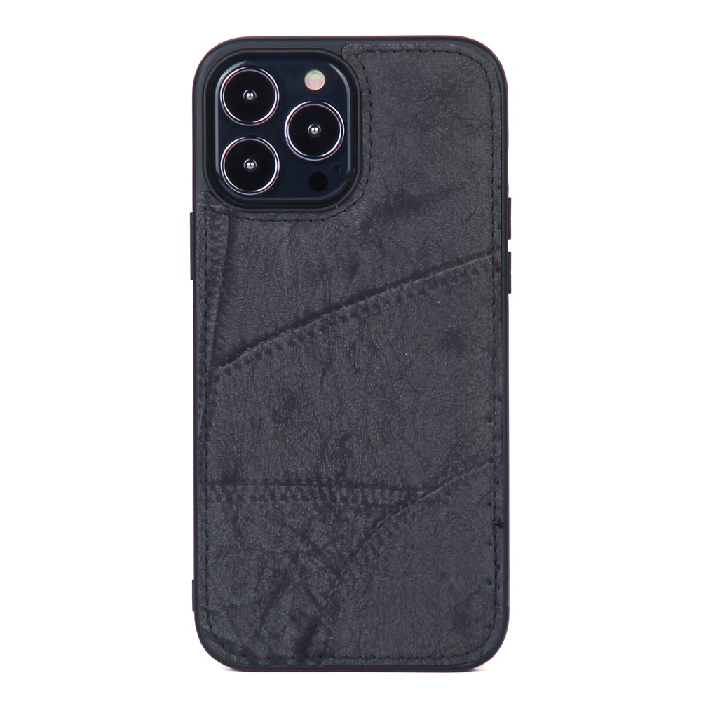 MEGSHI 004 Series Scratch Resistant Magnetic Detachable Stand Design Zipper Pocket Shockproof PU Leather TPU Wallet Cover for iPhone 13 Pro Max 6.7 inch - Black-10