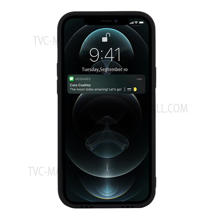 High-quality Phone Case Soft TPU Phone Cover with Adjustable Wrist Strap Kickstand and Long Shoulder Strap for iPhone 12 Pro 6.1 inch - Black-4
