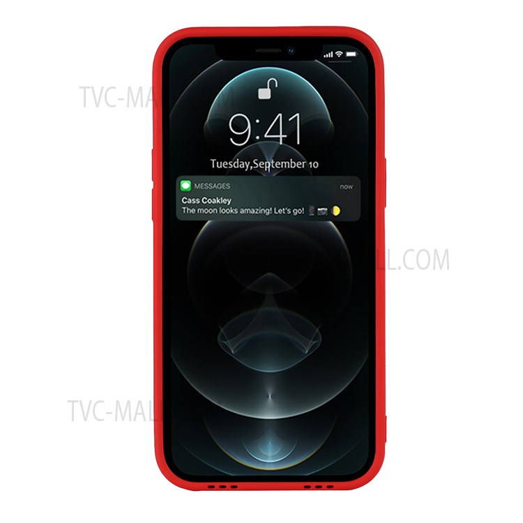 Sports Wrist Strap Kickstand Design Precise Cutout Soft TPU Case Shell for iPhone 12 Pro 6.1 inch - Red-4