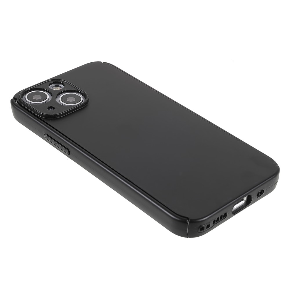 Rubberized Surface Precise Cutouts Anti-scratch Anti-fall Detachable 2-in-1 Hard PC Cover with Screen Protector for iPhone 13 mini 5.4 inch - Black-4