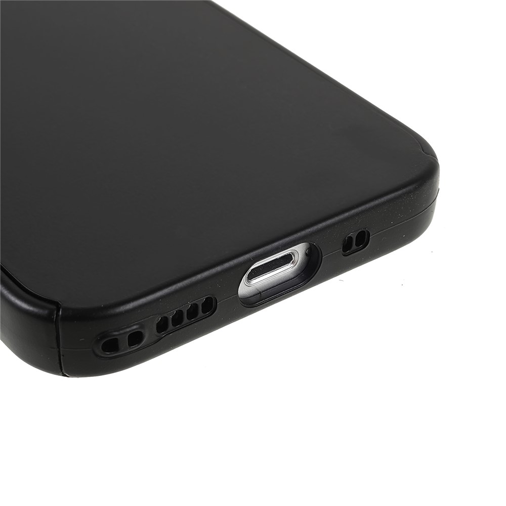Rubberized Surface Precise Cutouts Anti-scratch Anti-fall Detachable 2-in-1 Hard PC Cover with Screen Protector for iPhone 13 mini 5.4 inch - Black-5