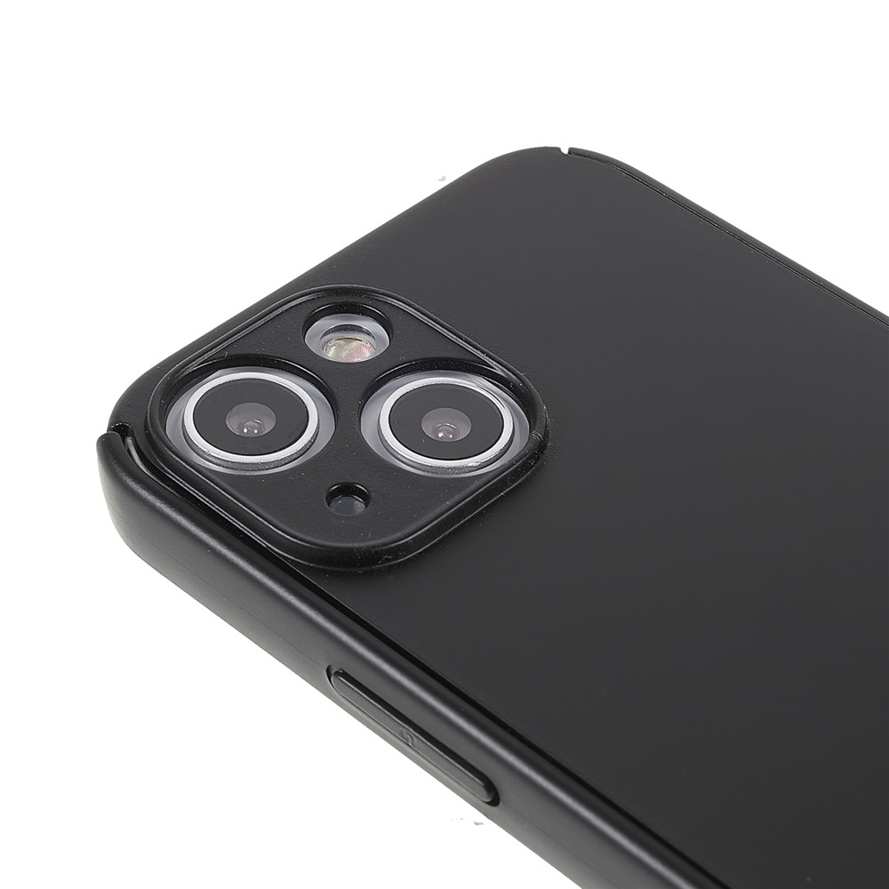 Rubberized Surface Precise Cutouts Anti-scratch Anti-fall Detachable 2-in-1 Hard PC Cover with Screen Protector for iPhone 13 mini 5.4 inch - Black-6