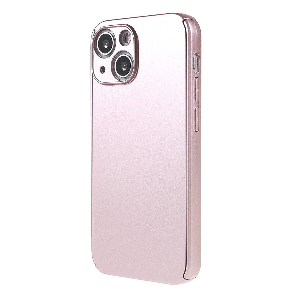 Rubberized Surface Precise Cutouts Light Slim Detachable 2-in-1 Hard PC Case with Screen Protector for iPhone 13 6.1 inch - Rose Gold-3
