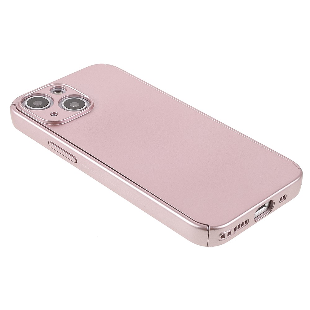 Rubberized Surface Precise Cutouts Light Slim Detachable 2-in-1 Hard PC Case with Screen Protector for iPhone 13 6.1 inch - Rose Gold-4