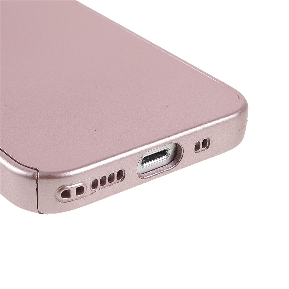 Rubberized Surface Precise Cutouts Light Slim Detachable 2-in-1 Hard PC Case with Screen Protector for iPhone 13 6.1 inch - Rose Gold-5