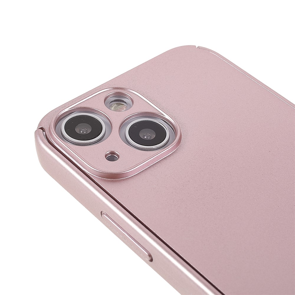 Rubberized Surface Precise Cutouts Light Slim Detachable 2-in-1 Hard PC Case with Screen Protector for iPhone 13 6.1 inch - Rose Gold-6