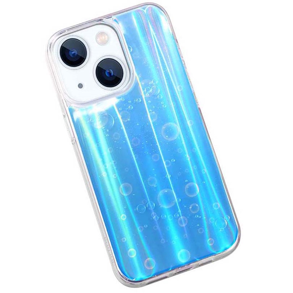 Soft TPU Case Dazzling Epoxy Surface Stylish Anti-drop Phone Cover Shell for iPhone 13 6.1 inch - Blue-1