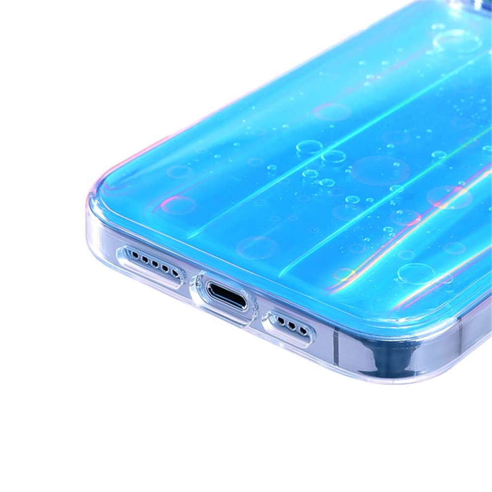 Soft TPU Case Dazzling Epoxy Surface Stylish Anti-drop Phone Cover Shell for iPhone 13 6.1 inch - Blue-4