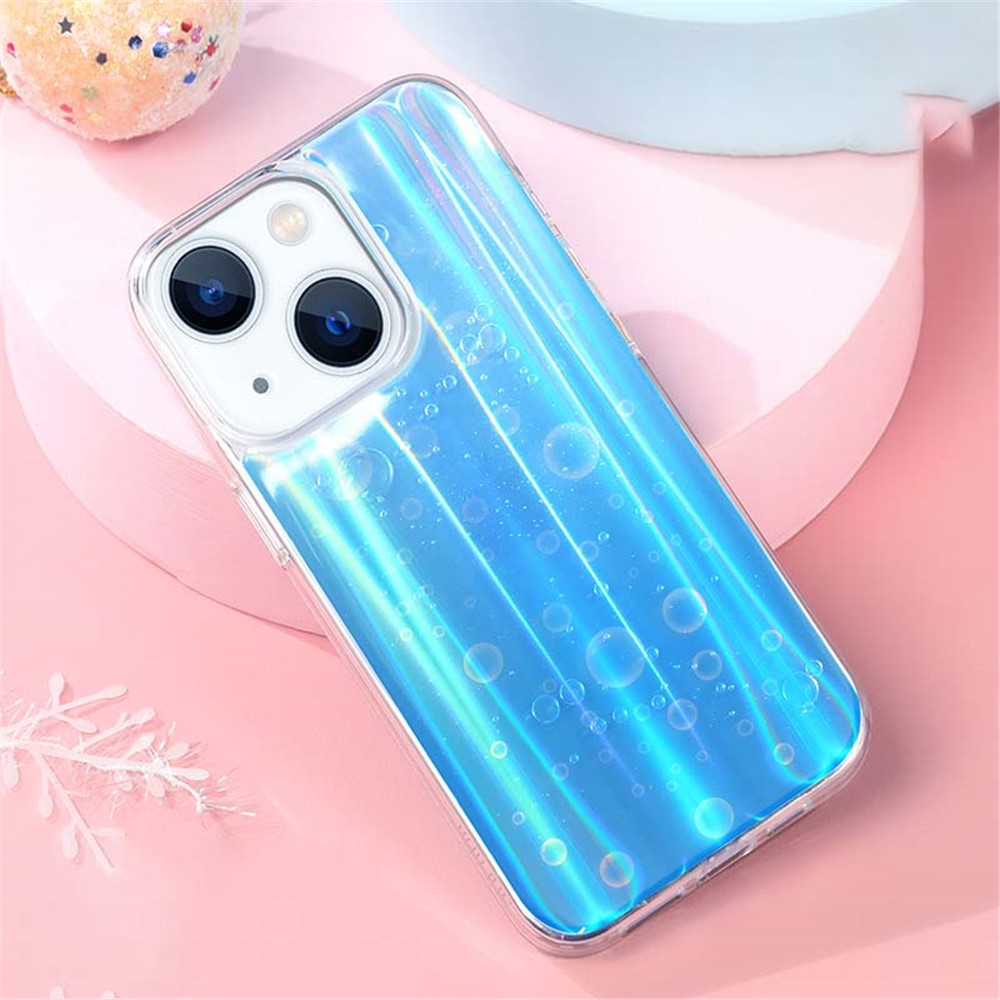 Soft TPU Case Dazzling Epoxy Surface Stylish Anti-drop Phone Cover Shell for iPhone 13 6.1 inch - Blue-5