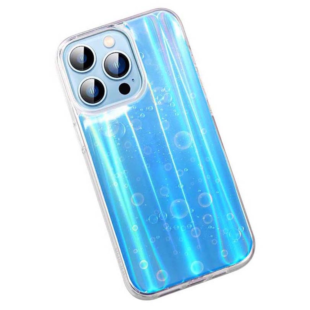 Soft TPU Shell Dazzling Epoxy Surface Anti-scratch Durable Phone Cover for iPhone 13 Pro 6.1 inch - Blue-1