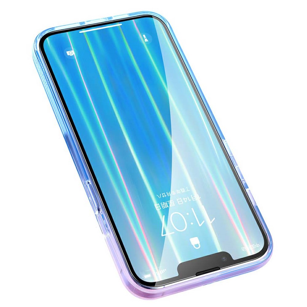 Soft TPU Shell Dazzling Epoxy Surface Anti-scratch Durable Phone Cover for iPhone 13 Pro 6.1 inch - Blue-2