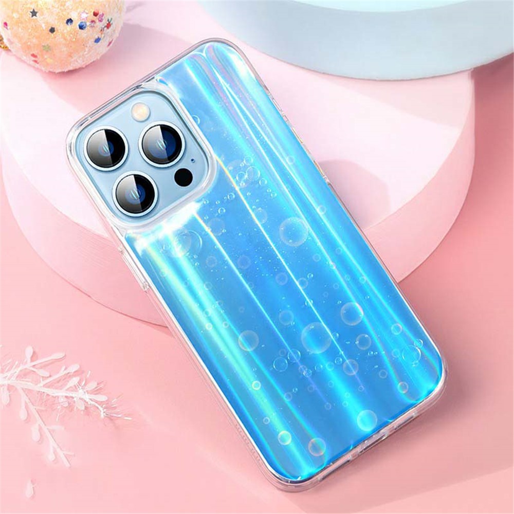 Soft TPU Shell Dazzling Epoxy Surface Anti-scratch Durable Phone Cover for iPhone 13 Pro 6.1 inch - Blue-7