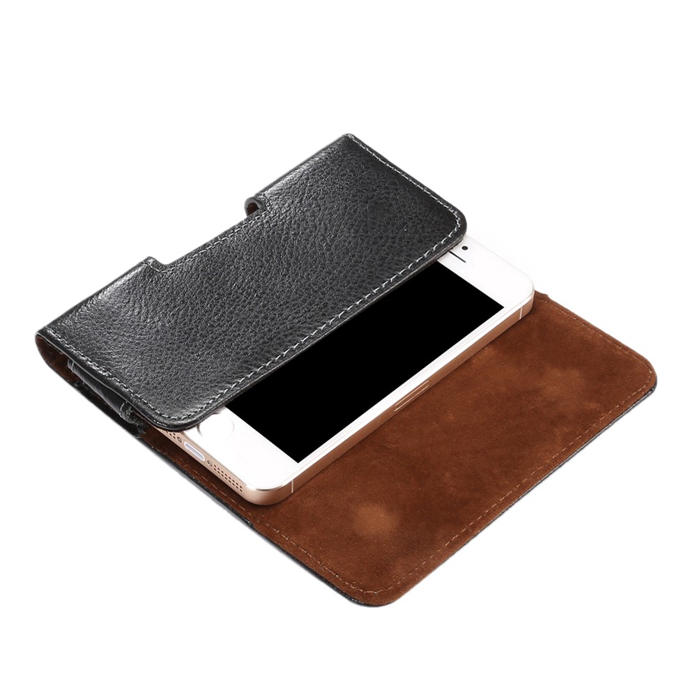 Litchi Korn Split Leder Tasche Holster Für IPhone Se / 5s / 5, Größe: 127 X 62 X 12mm-4