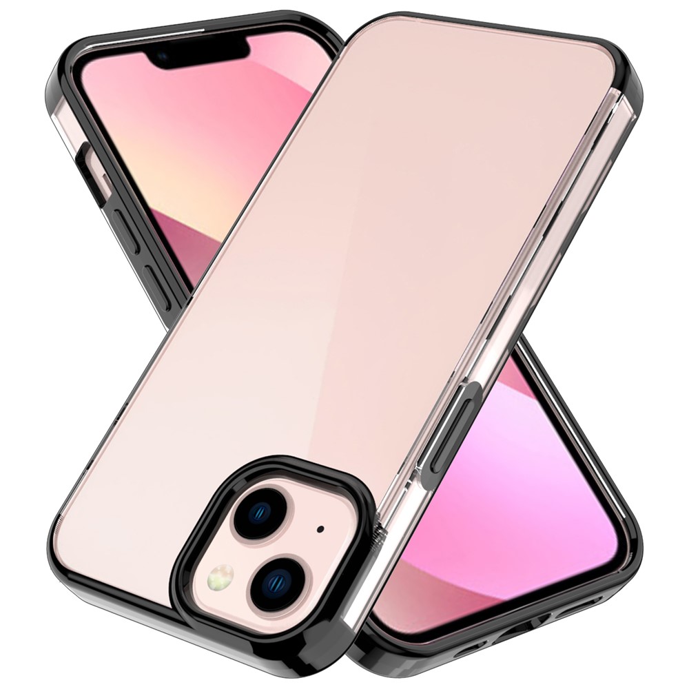 GW18 Electroplating Precise Cutout Anti-fall Light Slim Soft TPU Case Cover for iPhone 13 6.1 inch - Black-1