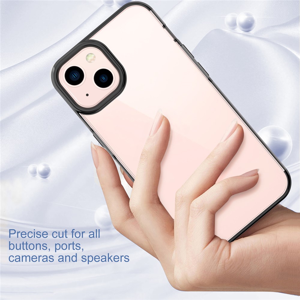 GW18 Electroplating Precise Cutout Anti-fall Light Slim Soft TPU Case Cover for iPhone 13 6.1 inch - Black-5