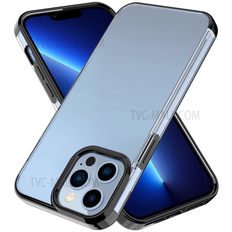 GW18 Electroplating Anti-scratch Anti-fall Precise Cutout Soft TPU Case Shell for iPhone 13 Pro Max 6.7 inch - Black-1