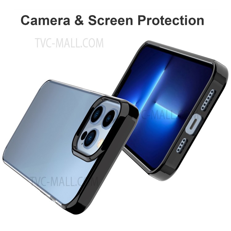 GW18 Electroplating Anti-scratch Anti-fall Precise Cutout Soft TPU Case Shell for iPhone 13 Pro Max 6.7 inch - Black-2