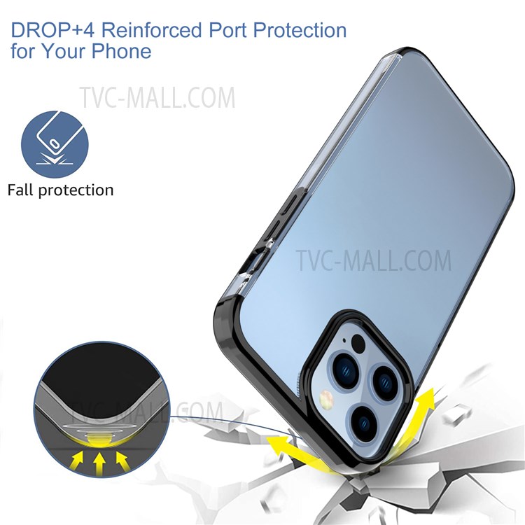 GW18 Electroplating Anti-scratch Anti-fall Precise Cutout Soft TPU Case Shell for iPhone 13 Pro Max 6.7 inch - Black-4