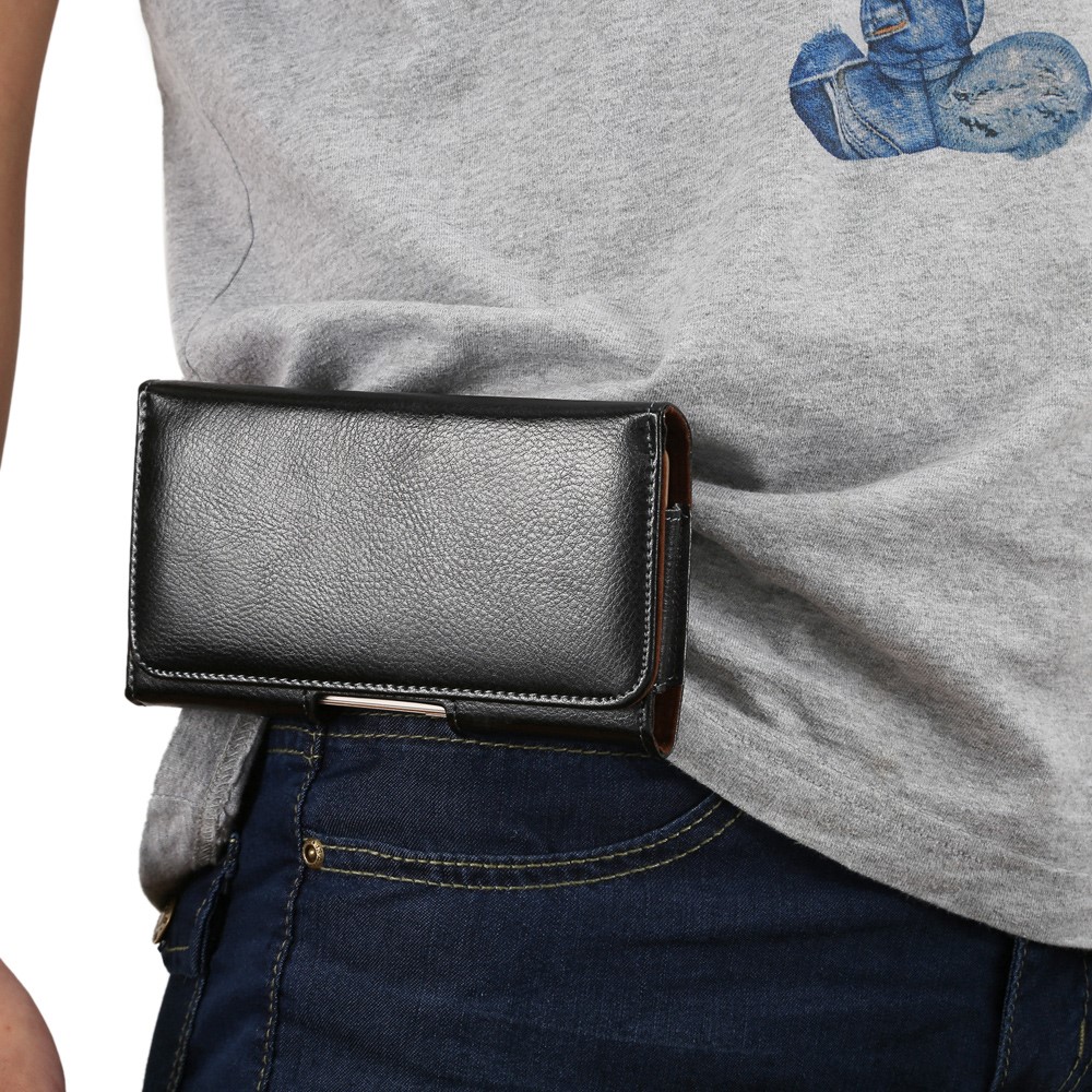 Echtes Leder -holster -beutel Gehäuse Für Samsung Galaxy A9 (2016), Größe: 168 x 90 x 15 mm