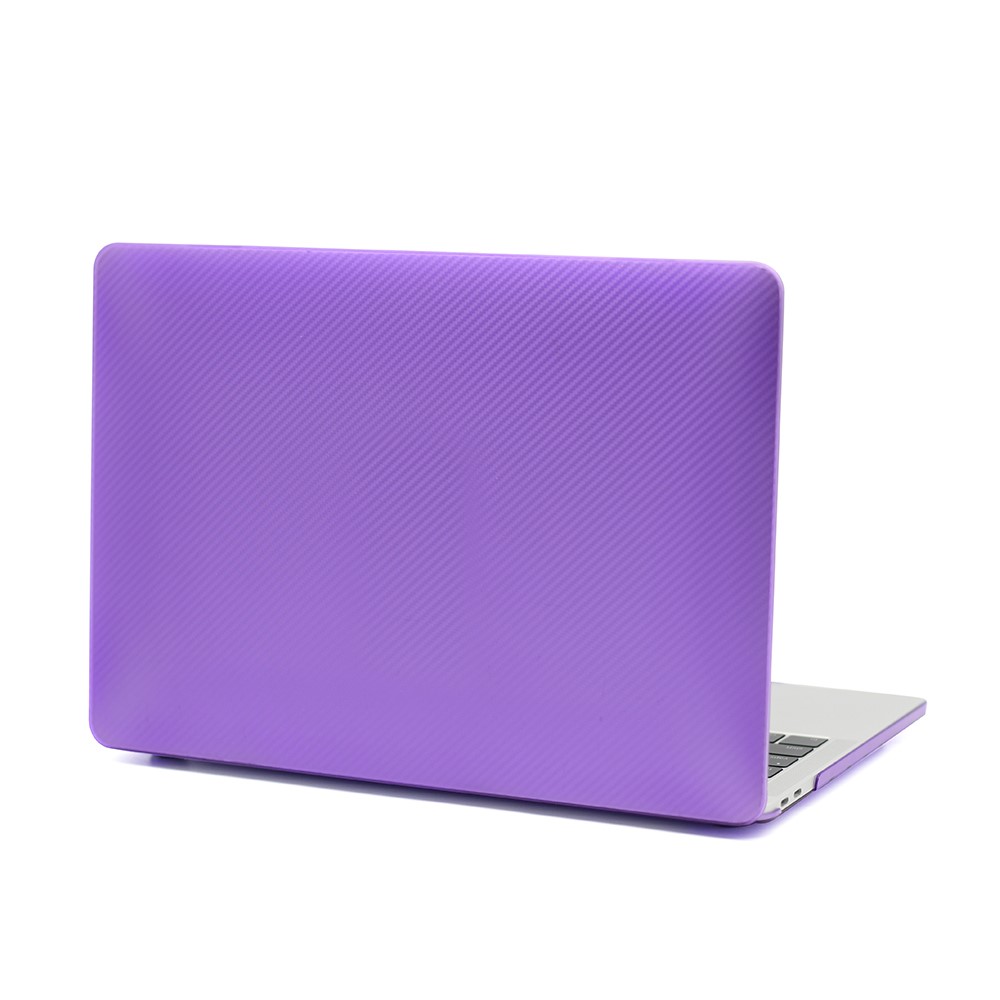 Carbon Fiber Texture Laptop Case Full Protection PC Shell for MacBook Air 13.3-inch (A1369/A1466) - Purple-3