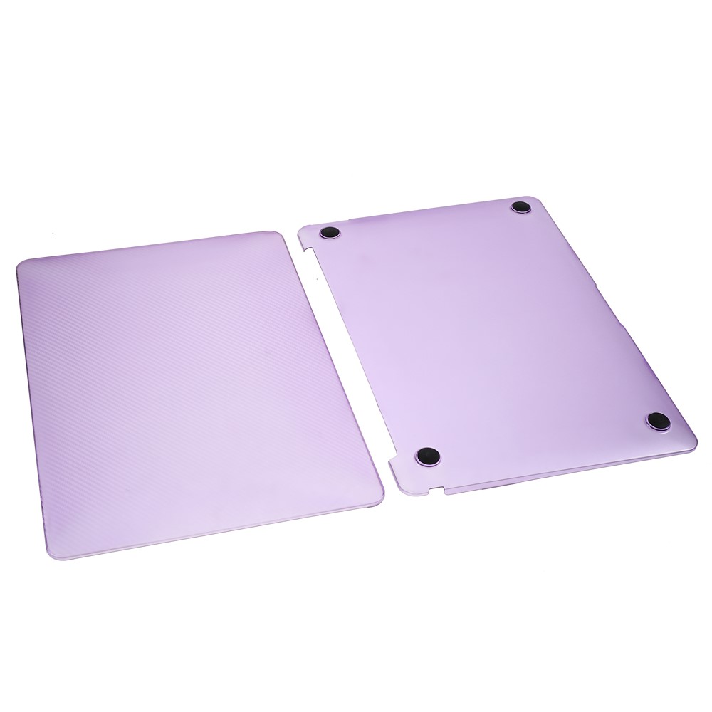 Carbon Fiber Texture Laptop Case Full Protection PC Shell for MacBook Air 13.3-inch (A1369/A1466) - Purple-6