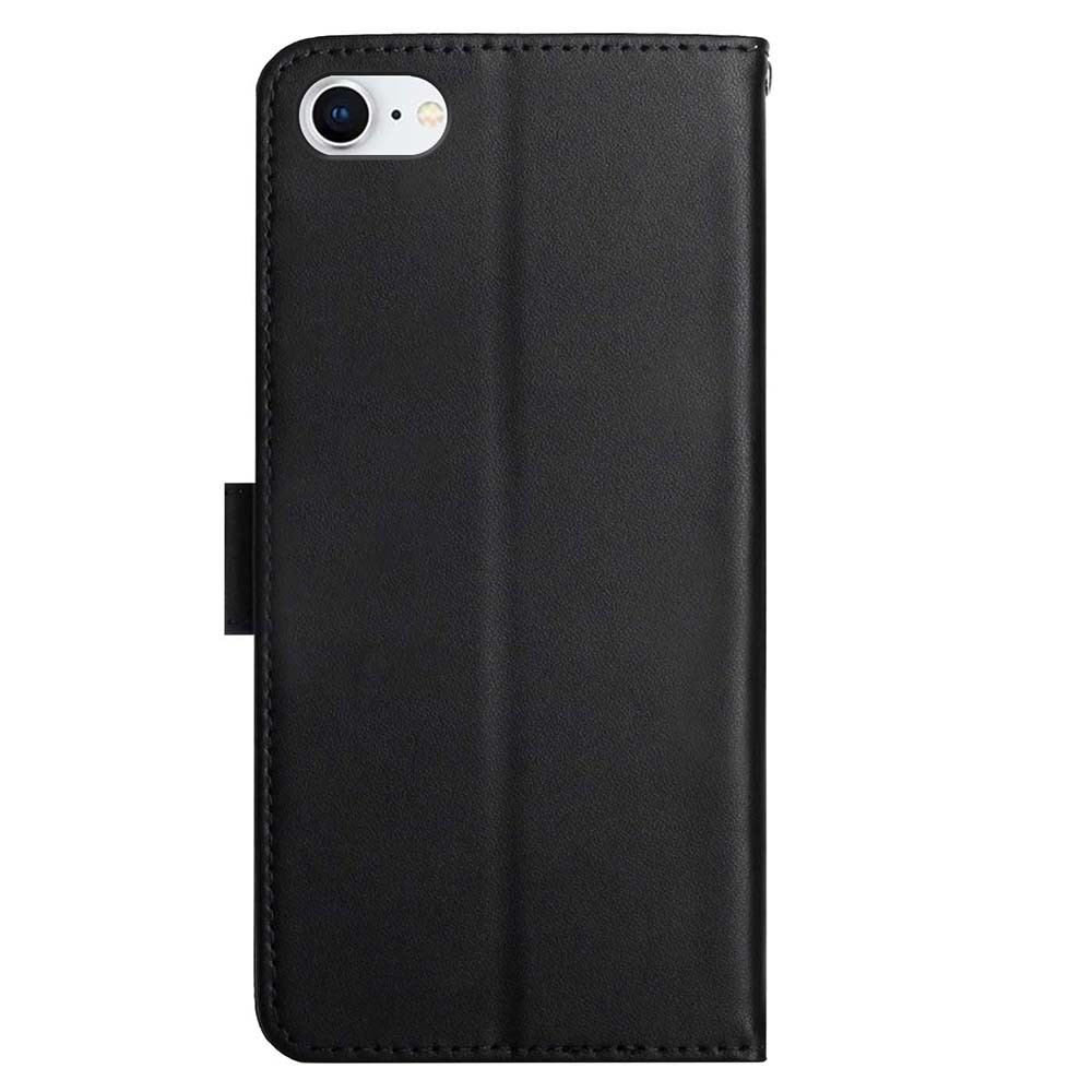 Quality Genuine Leather Nappa Texture Multifunction Wallet Stand Full Body Protective Phone Case for iPhone 7/8/SE (2nd Generation) - Black-9
