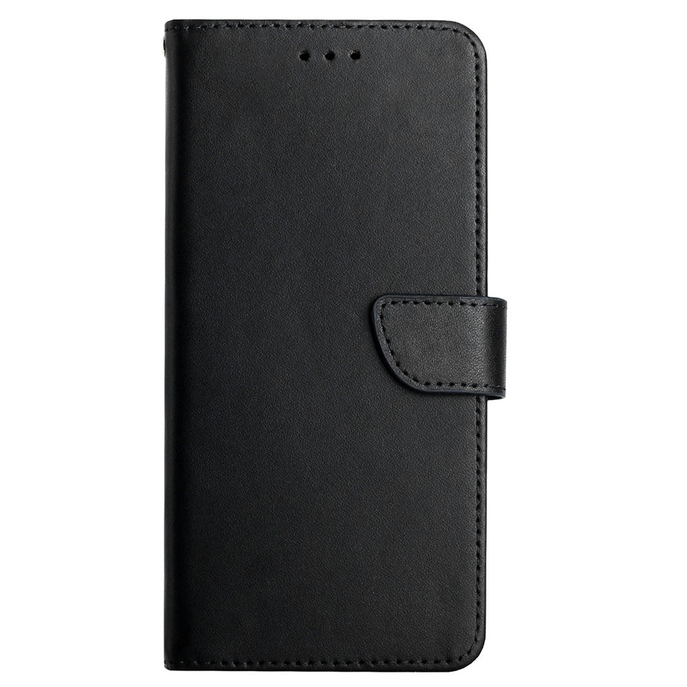 Top Layer Genuine Leather Nappa Texture Wallet Stand Full Body Protective Phone Case for iPhone XS Max 6.5 inch - Black-8