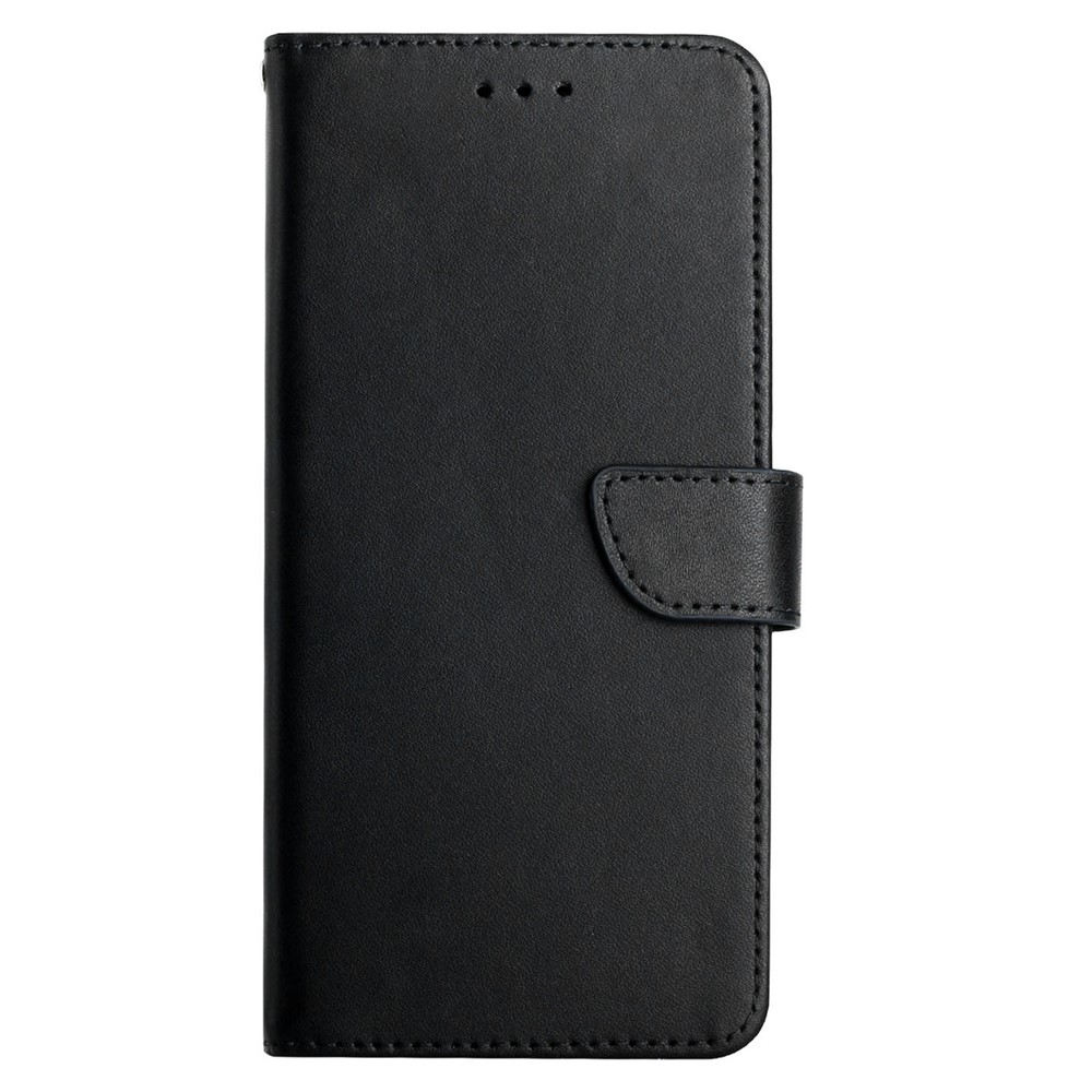 Nappa Texture Genuine Leather Flip Cover + Inner TPU Shell Wallet Stand Phone Case for iPhone 11 6.1 inch - Black-8
