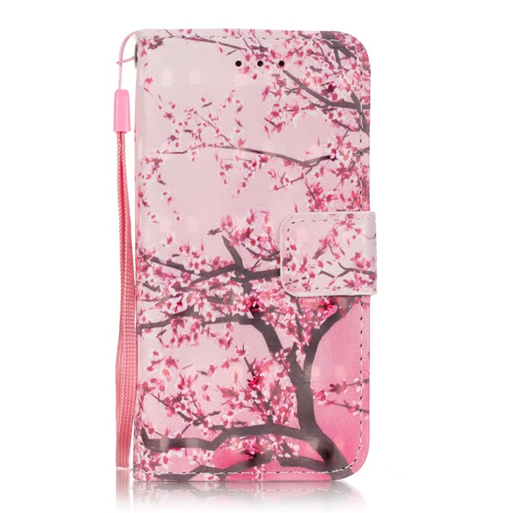 Flip Stand Leather Wallet Shell for iPod Touch 6/5 - Booming Blossom-1