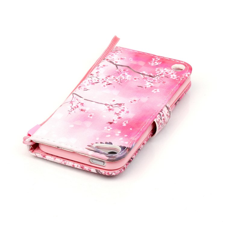 Flip Stand Leather Wallet Shell for iPod Touch 6/5 - Booming Blossom-6