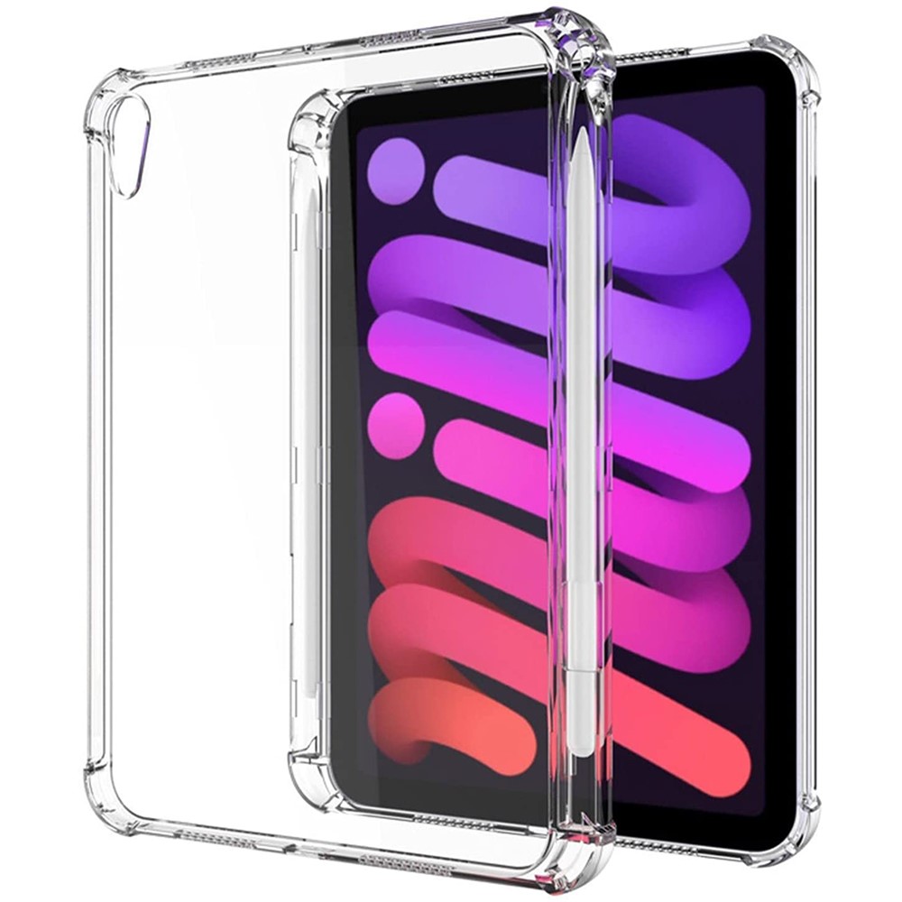 Corner Protection TPU Transparent Shockproof Protective Cover with Side Pencil Holder for iPad mini (2021)-1
