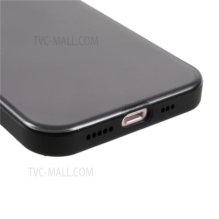 PC + TPU Phone Case Built-in Kickstand Lens Protection Matte Anti-scratch Cover Shell for iPhone 13 6.1 inch - Black-5