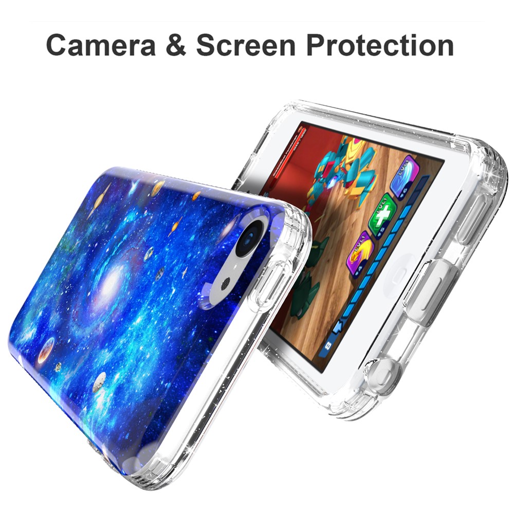 Pattern Printing Glitter Powder IMD Soft TPU Shockproof Protective Phone Case for iPod Touch 6 - Style A-2