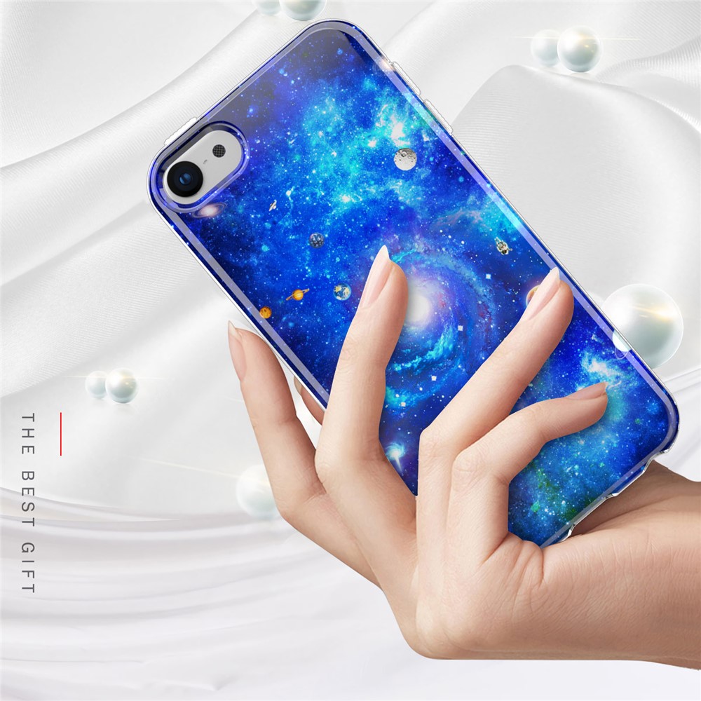 Pattern Printing Glitter Powder IMD Soft TPU Shockproof Protective Phone Case for iPod Touch 6 - Style A-3