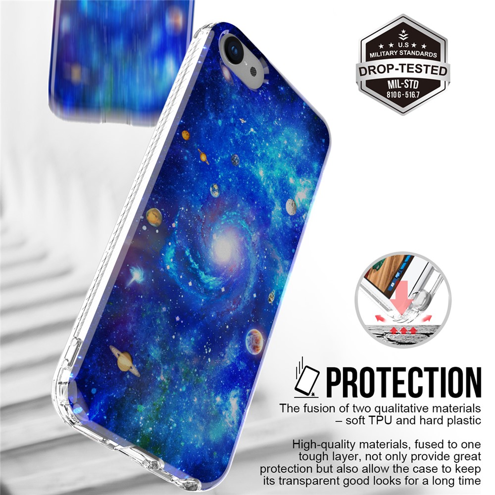 Stampa Motivi Glitter in Polvere IMD TPU TPU Shock Protective Telefono Custodia Per Ipod Touch 6 - Stile a.