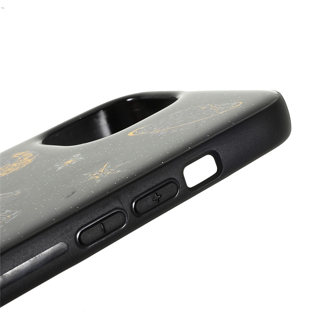 Star Planet Printing Stickers Design Well-protected Lightweight Epoxy Flexible TPU Case for iPhone 13 mini 5.4 inch - Black-8