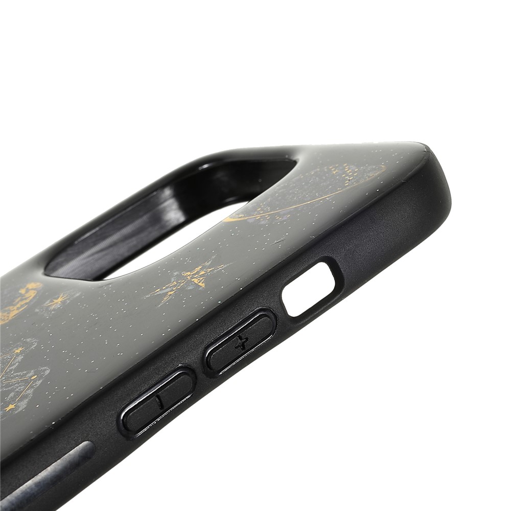 Stylish Star Planet Printing Stickers Design Anti-Scratch Epoxy Soft TPU Case for iPhone 13 Pro 6.1 inch - Black-8
