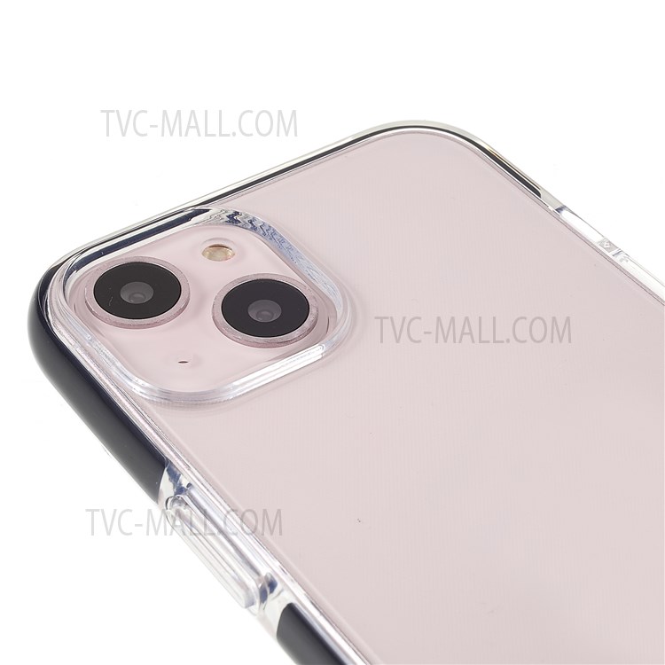 Shockproof Anti-scratch Bi-color Frame + Clear Back Soft TPU Protective Case for iPhone 13 mini 5.4 inch - Black-6