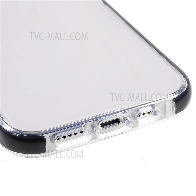 Flexible Durable Bi-color Frame + Clear Back Soft TPU Anti-drop Protective Case for iPhone 13 Pro Max 6.7 inch - Black-5