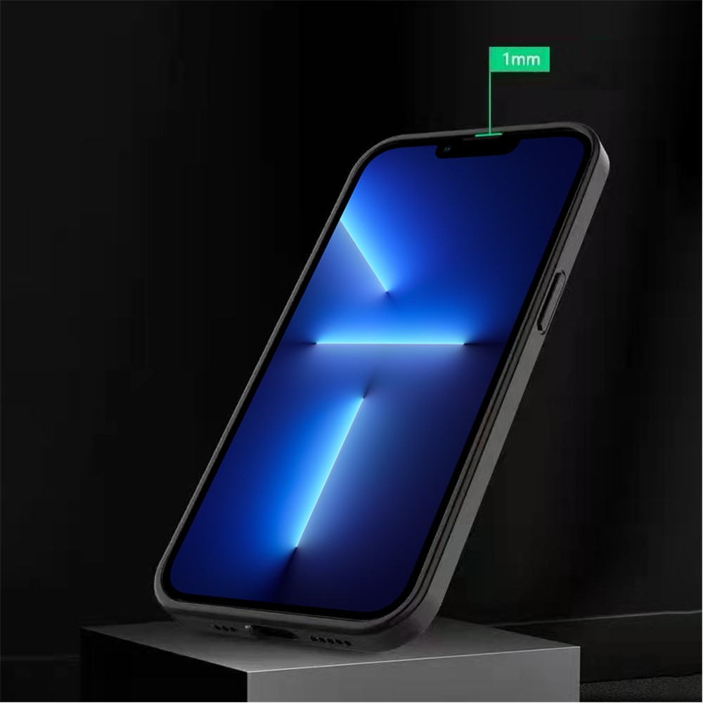 MOCOLO K20 Matte Translucent Surface Anti-fall Skin Touch Lens Frame Kickstand PC+TPU Case for iPhone 13 Pro Max 6.7 inch - Transparent Grey-5
