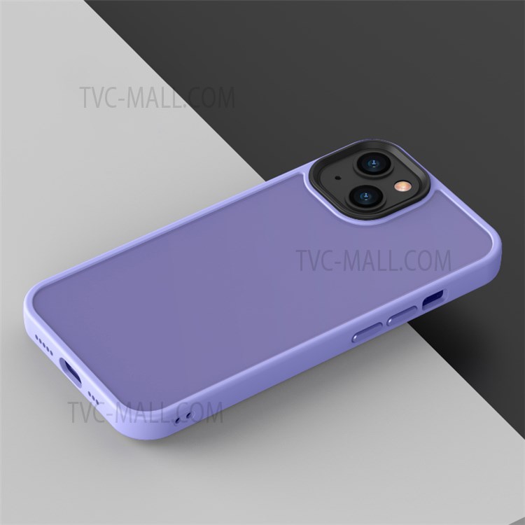 MOCOLO K25 Camera Protection Design Phone Case Shockproof Matte Surface PC + TPU Phone Back Cover for iPhone 13 6.1 inch - Light Purple-2
