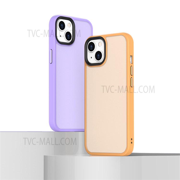 MOCOLO K25 Camera Protection Design Phone Case Shockproof Matte Surface PC + TPU Phone Back Cover for iPhone 13 6.1 inch - Light Purple-3